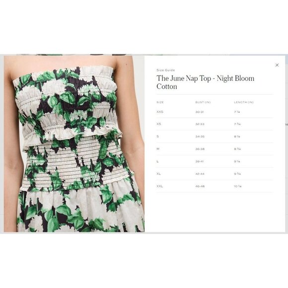 NWT HILL HOUSE The June Nap Top SIze S Color‎ Night Bloom - Picture 7 of 7